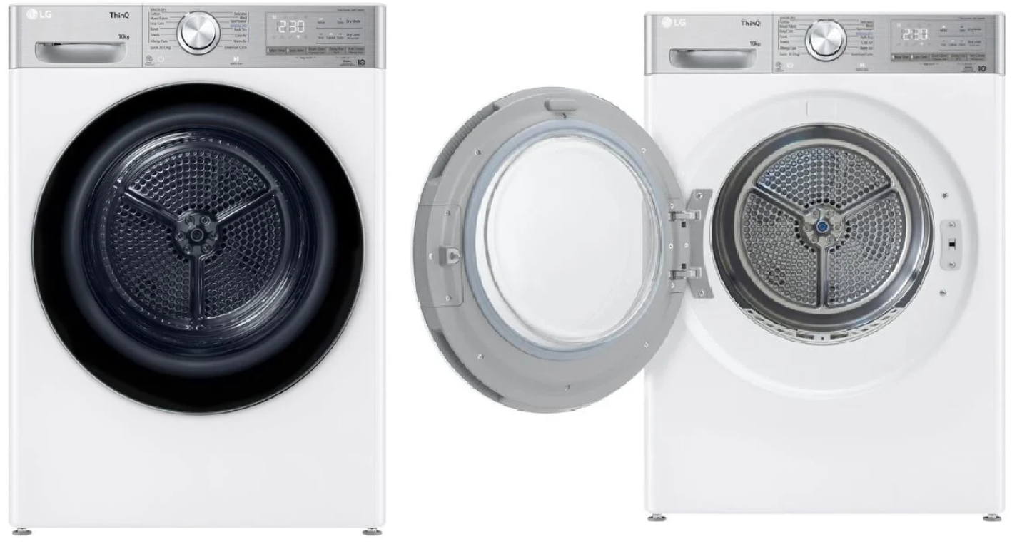 LG DVH10-10W 10kg Super Efficient Heat Pump Dryer with Inverter Control
