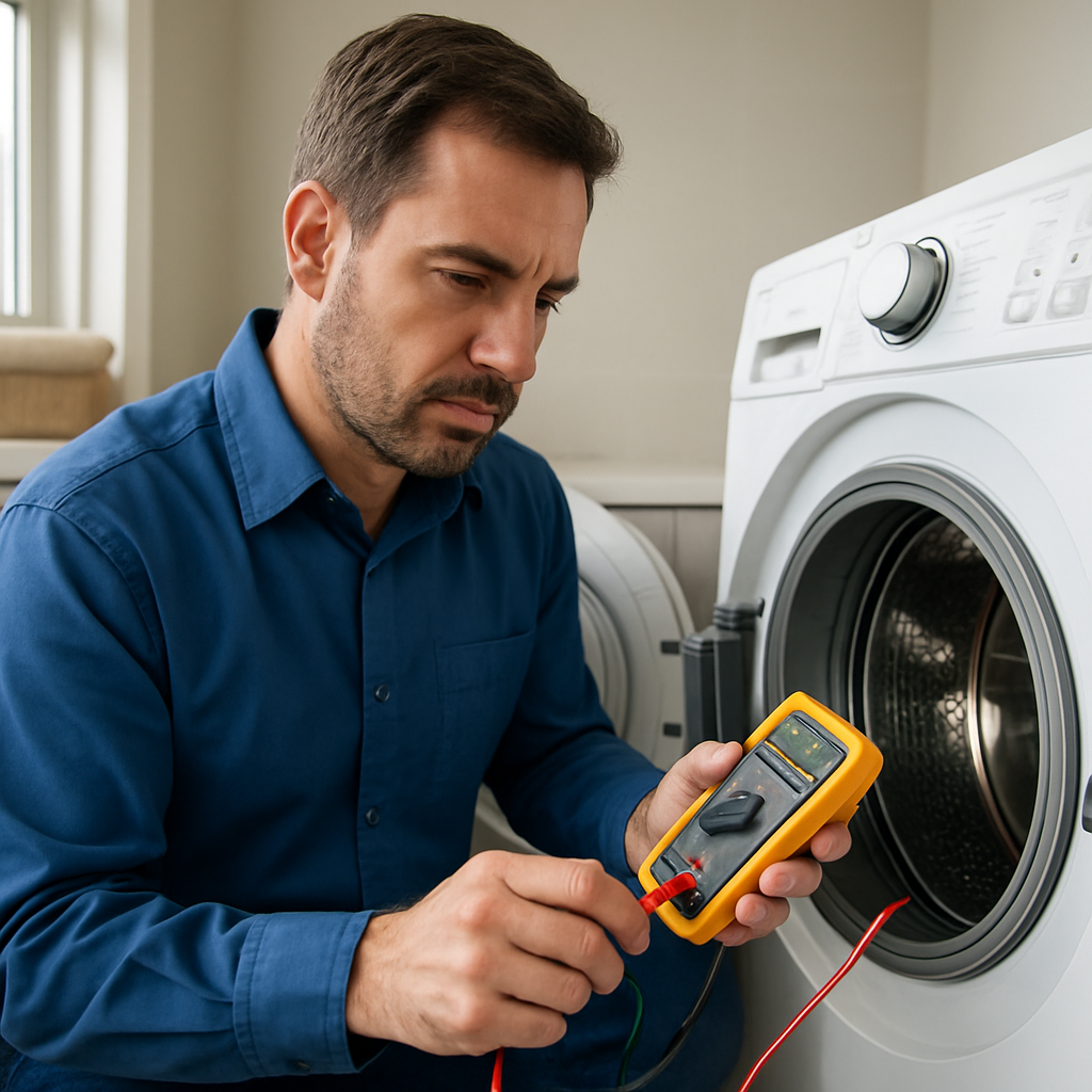 Appliance technician Auckland NZ diagnosing washing machine error code