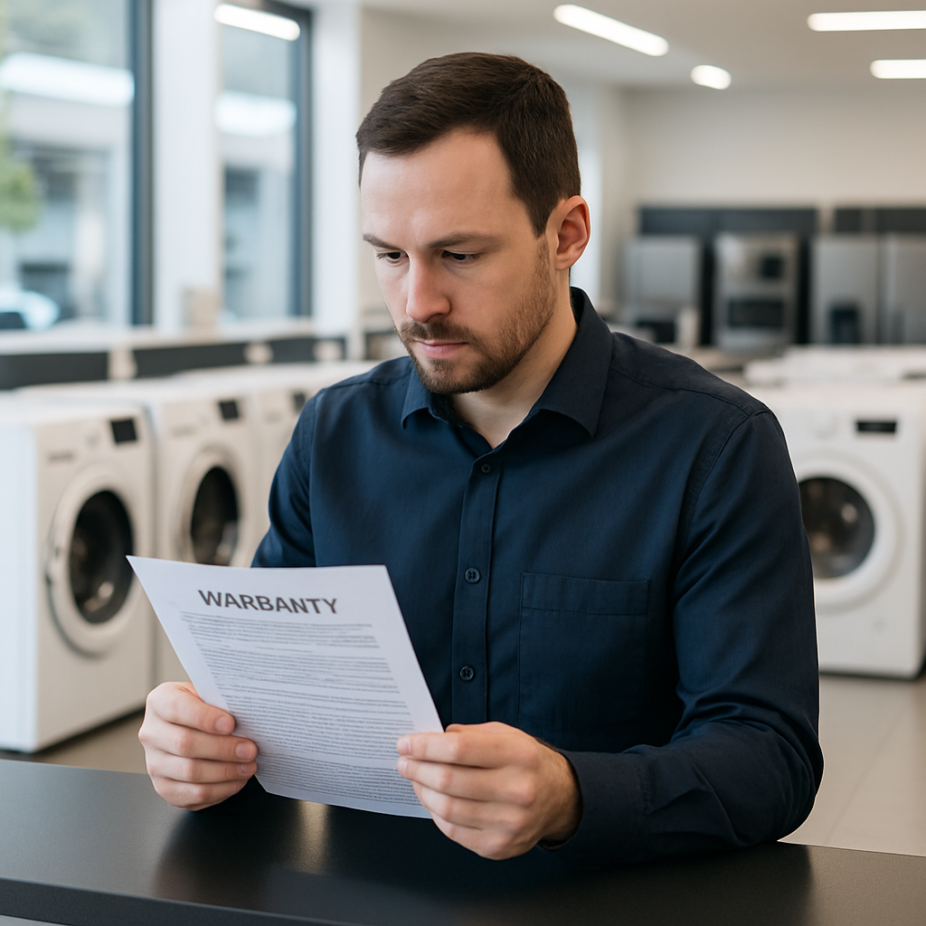 Factory seconds washing machine warranty documentation Auckland NZ