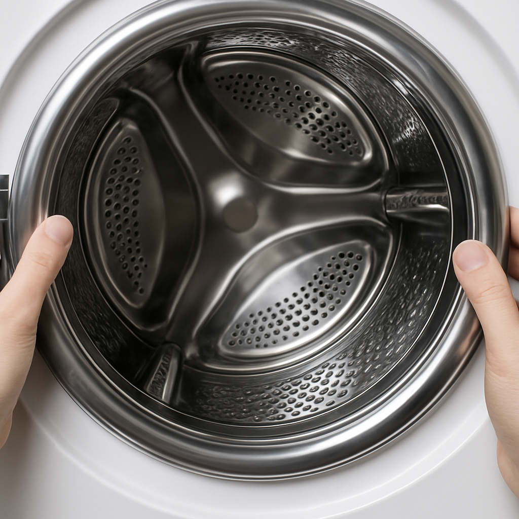 Inspecting washing machine drum interior for rust or damage before buying second hand NZ