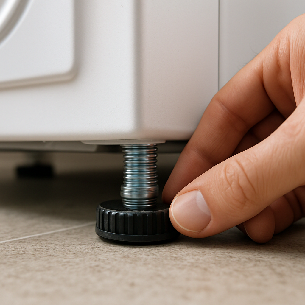 Adjusting washing machine levelling feet NZ - fixing vibration and loud noise during spin
